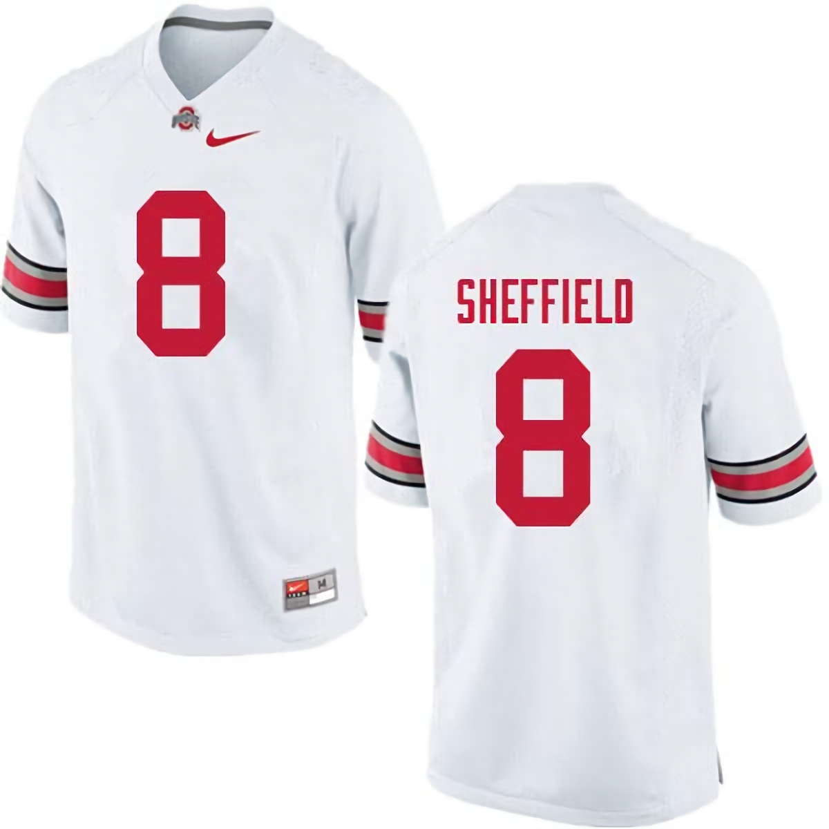 Kendall Sheffield Ohio State Buckeyes Men's NCAA #8 Nike White College Stitched Football Jersey GMO0656LD